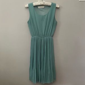 Teal Pleated Dress